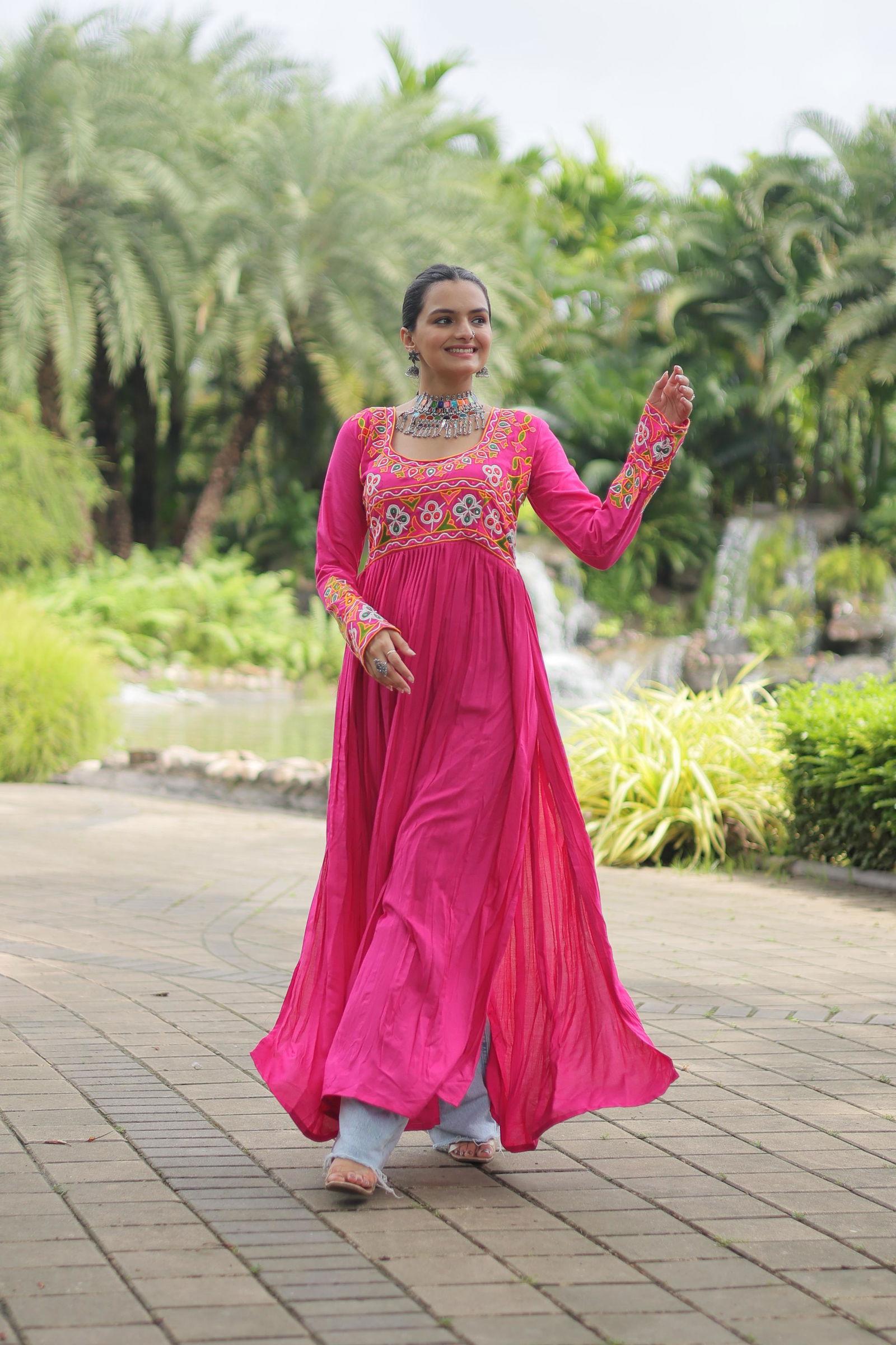 KA 1130 Rayon Navaratri Special Gamthi Work Kurti Wholesale Shop In Surat
